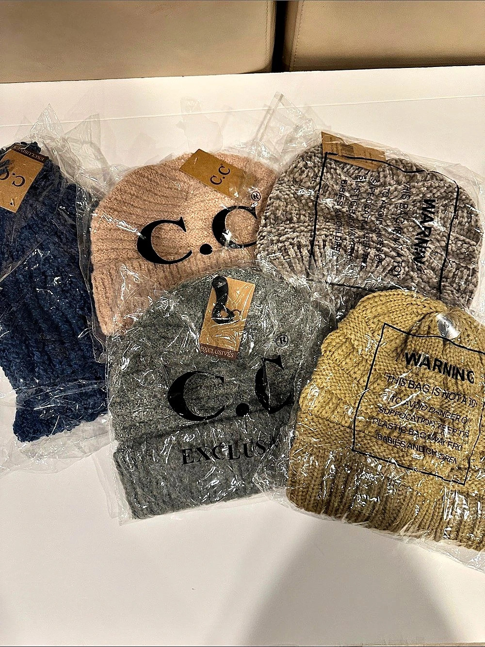C.C Beanie Hat Set in Assorted Colors NWT
